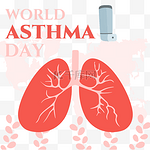 世界哮喘日气雾剂肺部感染生病地球