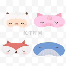 猫眼罩图片_可爱卡通简约动物儿童睡眠眼罩