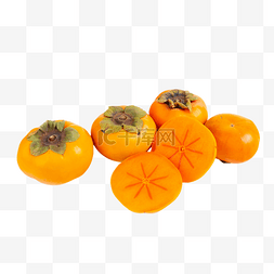 秋季脆柿子水果