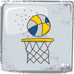 篮球运动主题图形艺术矢量图。