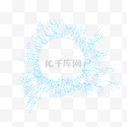 极简科技边框图片_商务科技简约颗粒发散边框免抠素