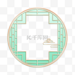 中国风古典圆框清明端午边框