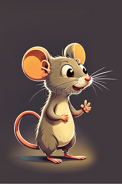 老鼠卡通图片_老鼠动物矢量元素