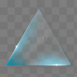 几何三角图片_发光透明玻璃边框