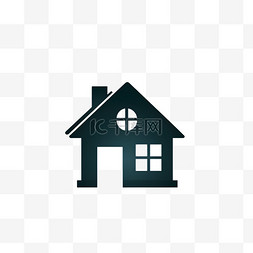 极简主义绿色房子logo