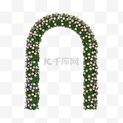 婚礼拱门图片_3D立体鲜花拱门