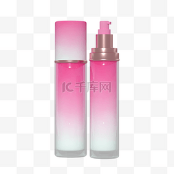 粉色护肤产品图片_C4D粉色水乳护肤产品