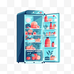 家电电冰箱图片_卡通手绘家电电冰箱