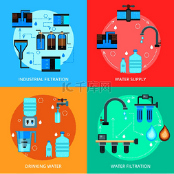 水质净化图片_供水和工业净化的净水平面设计概