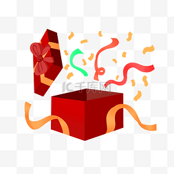 红色礼物盒图片_打开礼盒礼物