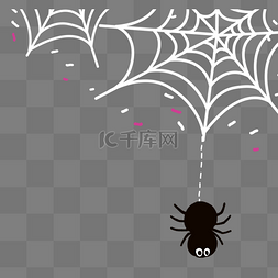 万圣节字体框元素图片_万圣节蜘蛛蜘蛛网