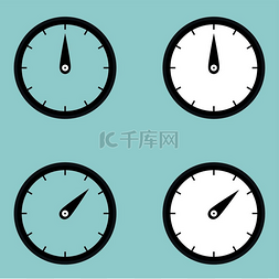发条图片_Black clock watcher timer icon.. Black clock 