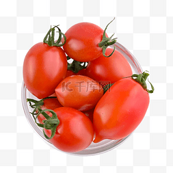 蔬菜碗装图片_樱桃番茄植物玻璃碗农作物