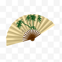 竹子花纹折扇