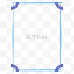 简约简约素雅图片_简约梦幻蓝商务欧式边框