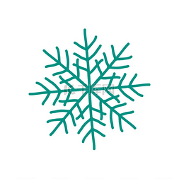 圣诞节背景矢量图片_海报上呈现的蓝色大雪花具有等距