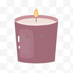 紫色火焰背景图片_熏香固体手工蜡烛绘画创意图标