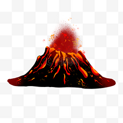 地球地震大火火山卡通