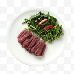 中国传统美食猪肉韭菜