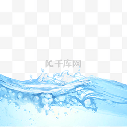 蓝色水珠图片_水面水波水珠液体