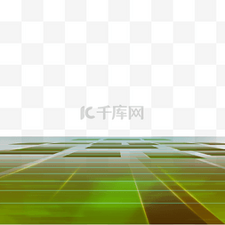 绿色长条网格光效抽象地平线