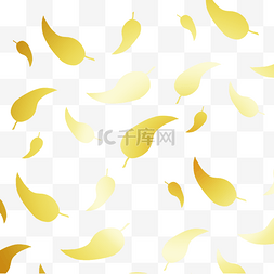 秋季金色叶子底纹