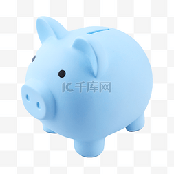 蓝色小猪存钱罐