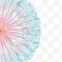 线状渐变图片_圆形散射状抽象撞色几何