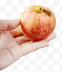 手拿苹果水果