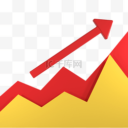 饼状图信息图表图片_3d红色折线图箭头