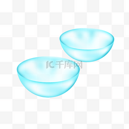 蓝色镜片图片_隐形眼镜角膜接触镜写实半球形浅