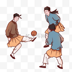 古代体育运动图片_寒食节中国传统古人古代蹴鞠