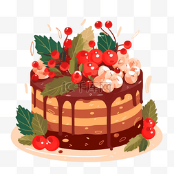生日蛋糕甜点图片_手绘卡通生日蛋糕甜点