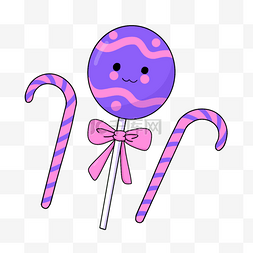 气球涂鸦图片_紫色气球糖果卡通生日剪贴画