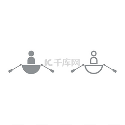 费雪logo图片_船图标中的人。