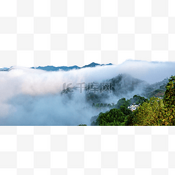 早上风景图片_渡假房屋山区白云云海