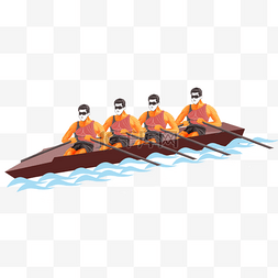 团队划船图片_四人滑船比赛