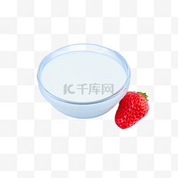 酸奶草莓图片_冷饮甜点容器酸奶