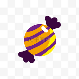 球糖果黄色紫色图片绘画图画