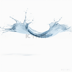 蓝色溅射图片_飞溅的水花流体元素