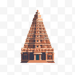 彩色古建筑图片_一个寺庙平面素材