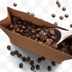 装在纸袋里的咖啡豆