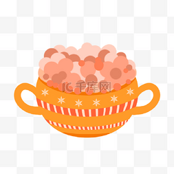 创意食品设计图片_杯子泡沫粉色白色卡通图片创意