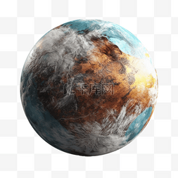 星球数字图片_卡通手绘星球月球
