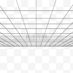 线条空间感图片_空间透视网格