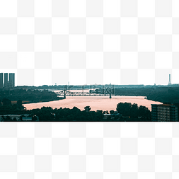 跨河大桥河流 高楼 城市