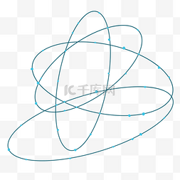 蓝色科技矢量素材图片_蓝色抽象的几何线条，环绕科学和