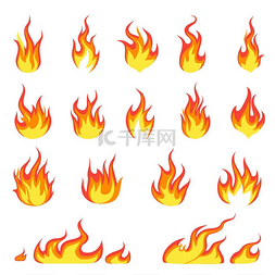 热能源图片_卡通火焰火灾图像热燃烧点火易燃