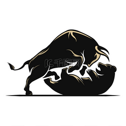 牛市卡通图片_熊市和牛市股票市场