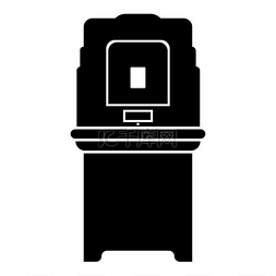 选举投票机电子选举设备图标黑色